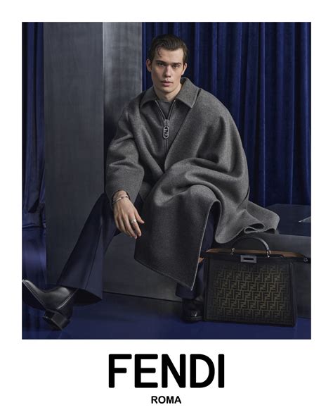 nicholas galitzine modelling for fendi.